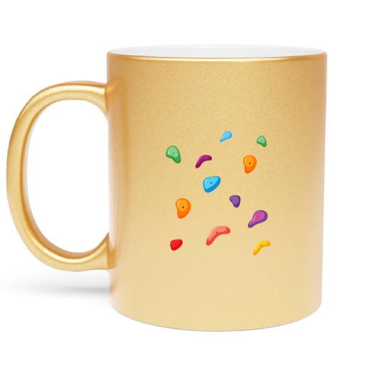 Bouldering Rock Climbing Lover Climber Outdoor Spo Metallic Mugs