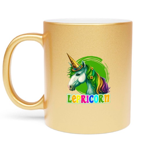 Lepricorn St. Patrick's Day Unicorn Women Metallic Mugs