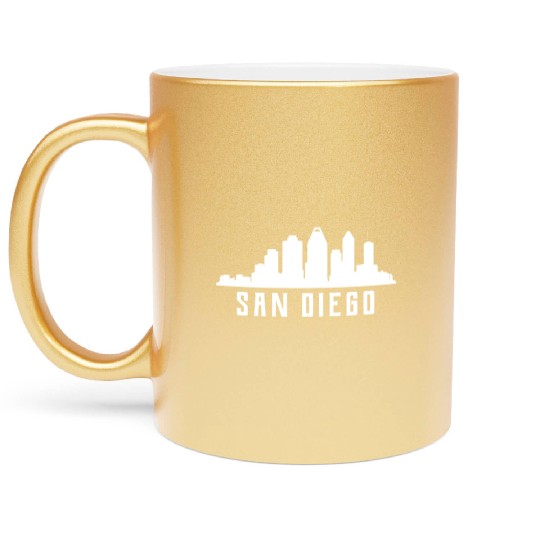 San Diego Skyline Metallic Mugs