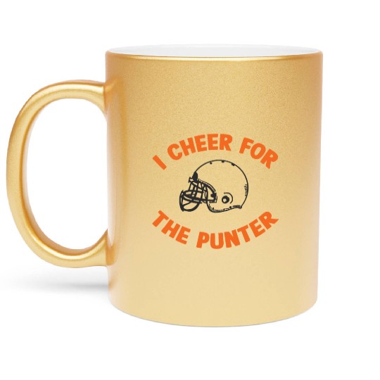 i cheer for the punter Metallic Mugs