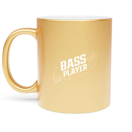 Bass Player Musician Music Guitar Band Metallic Mugs