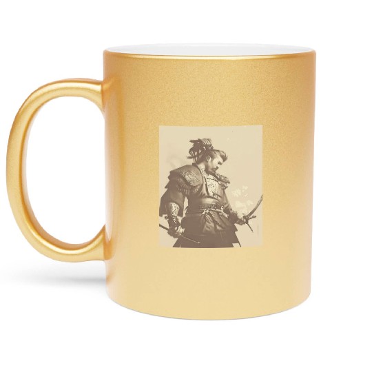 Samurai Japan Japanese Anime Katana Manga cyberpun Metallic Mugs