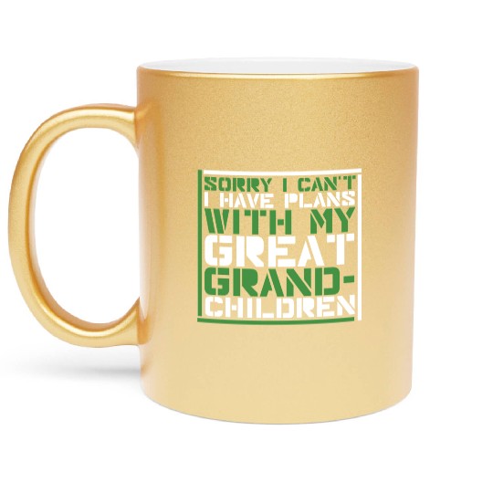 Great Grandparents Grandpa Grandma Metallic Mugs