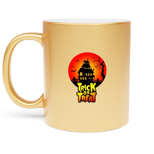 Halloween Trick Or Treat Metallic Mugs