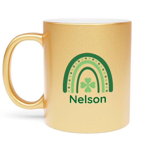 Nelson Clover Charm Boho Rainbow Metallic Mugs