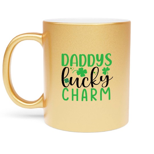 Daddy's Lucky Charm St. Patrick's Day Kids Boy Metallic Mugs