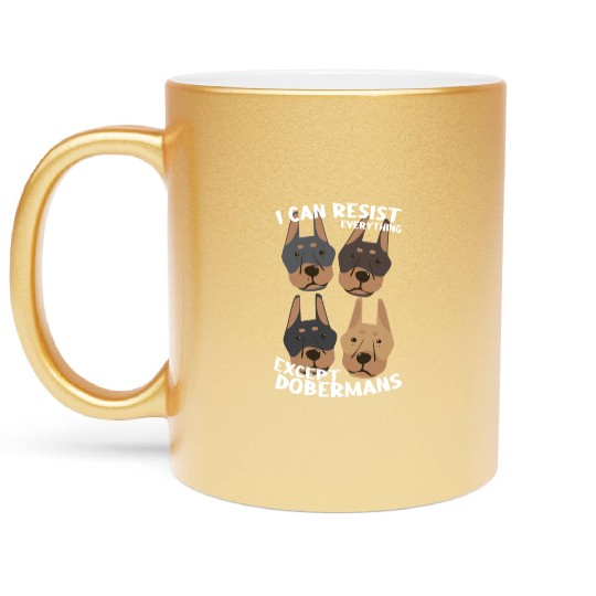 Doberman Lover Metallic Mugs