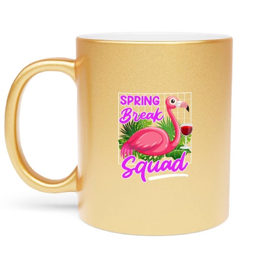 Spring Break Squad Summer Vacation Spring Break Metallic Mugs