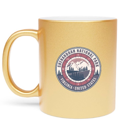 Shenandoah National Park Virginia US Hiking Metallic Mugs