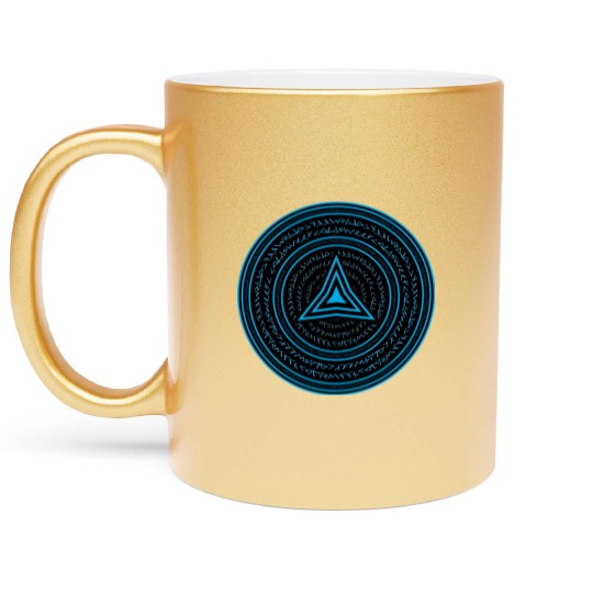 Triangle in Circle Metallic Mugs
