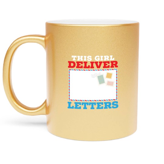 Postal Worker Mail Lady Delivery Mail Escort Metallic Mugs