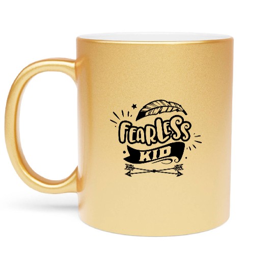 Fearless kid Metallic Mugs