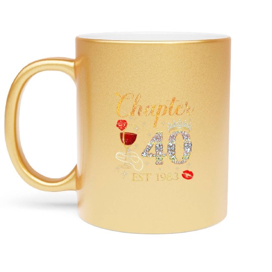 Chapter 40 Years EST 1983 40th Birthday Metallic Mugs