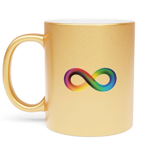 LGBTQ Flag Rainbow Infinity Sign Gay Metallic Mugs