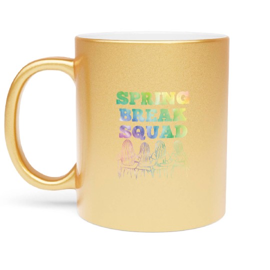 Spring Break Squad Summer Vacation Spring Break Metallic Mugs