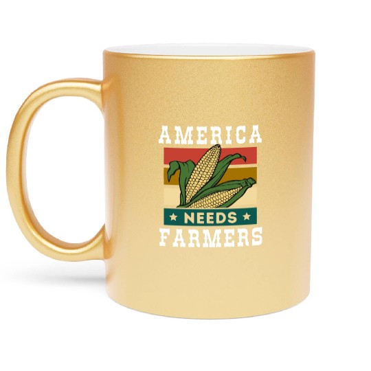 America Needs Farmers Metallic Mugs
