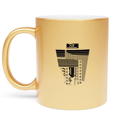 Cyber modern Metallic Mugs
