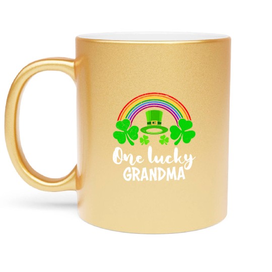 One Lucky Grandma St Patrick's Day Grandma Metallic Mugs