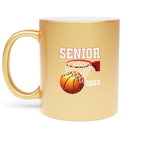 Graduate Senior Class of 2023 Basketball Player Metallic Mugs