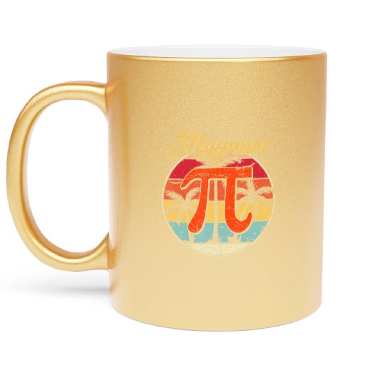 Magnum Pi Math Pi Day Retro Metallic Mugs