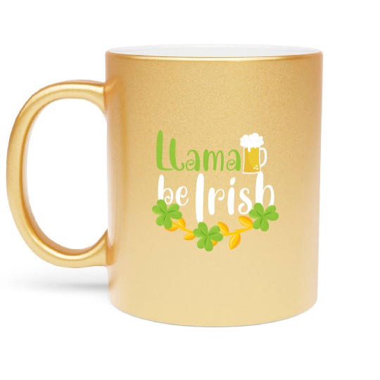 llama be irish Metallic Mugs