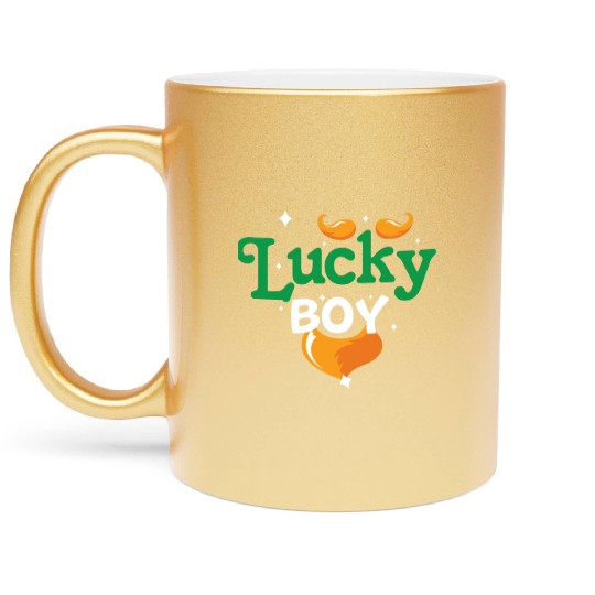 lucky boy Metallic Mugs