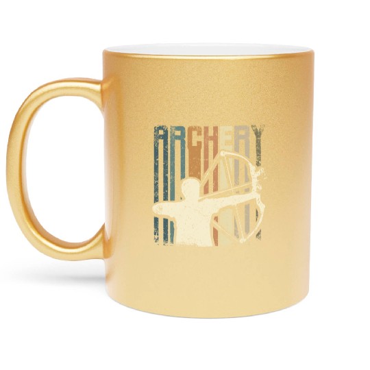 Retro Vintage Archery Metallic Mugs