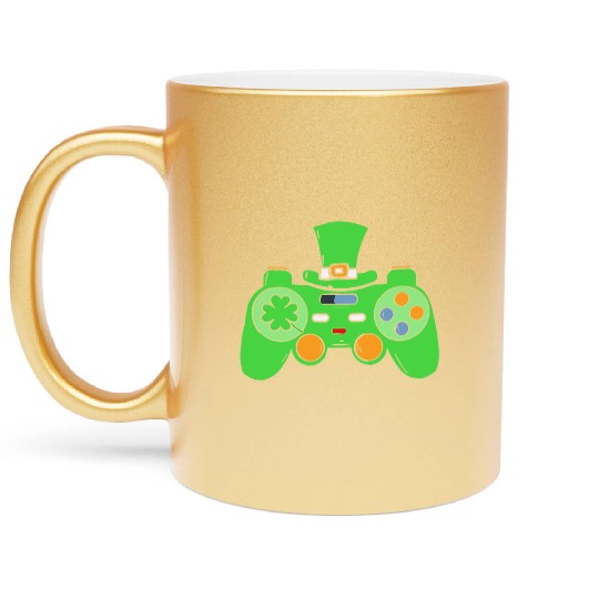 Video Game Gaming St Patricks Day Gamer Metallic Mugs