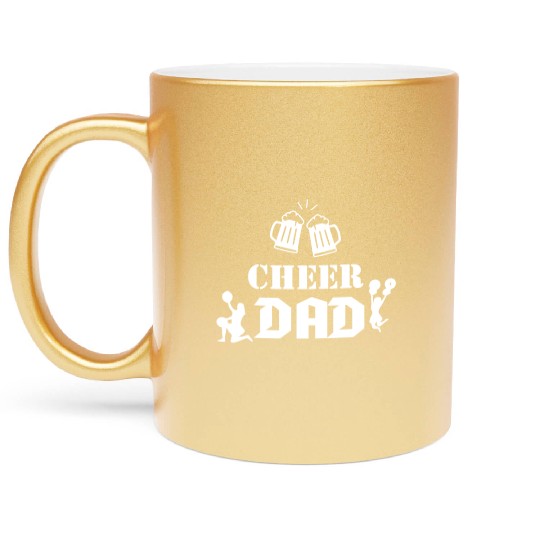 cheer dad Metallic Mugs