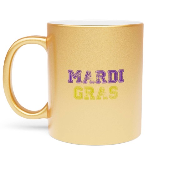 Mardi Gras Carnival Fiesta Party Louisiana New Orl Metallic Mugs