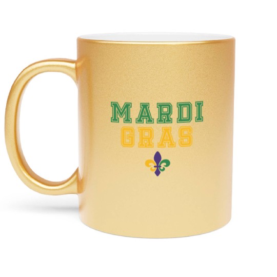 Mardi Gras Carnival Fiesta Party Louisiana New Orl Metallic Mugs