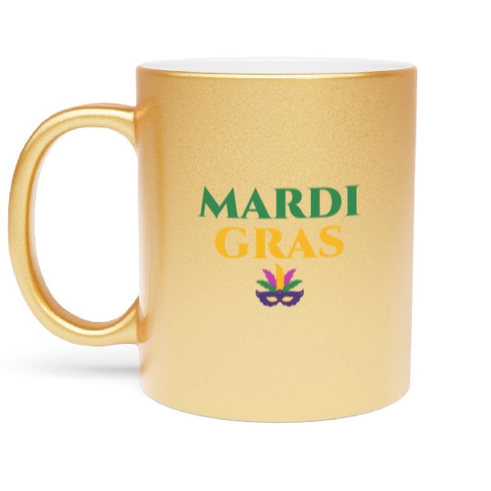 Mardi Gras Carnival Fiesta Party Louisiana New Orl Metallic Mugs