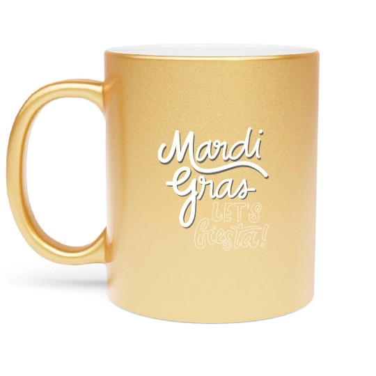 Mardi Gras Carnival Fiesta Party Louisiana New Orl Metallic Mugs