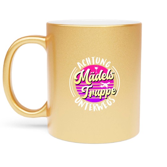 Warning girls trip in progress Spring Break Metallic Mugs