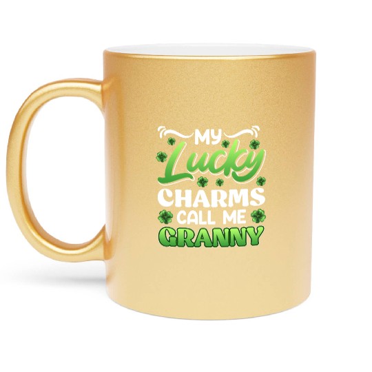 My Lucky Charms Call me Granny Grandma Metallic Mugs