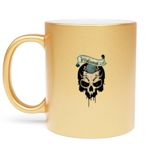 PI Day Irrational Skull Design Teal Edition Metallic Mugs