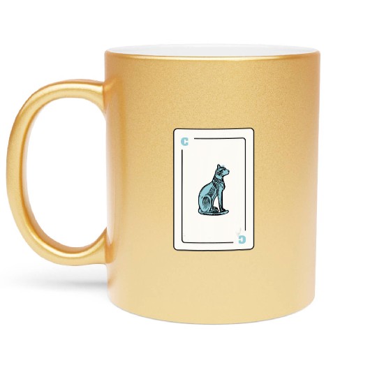 Cat Playing card Cat Lovers Gift Metallic Mugs