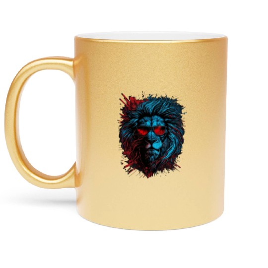 Lion zodiac Metallic Mugs