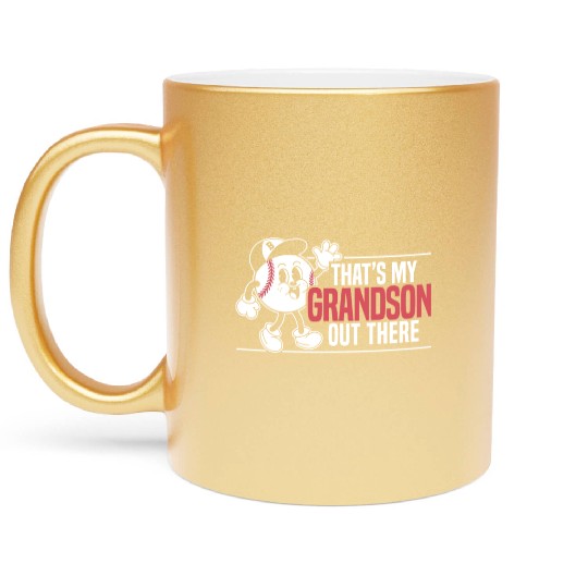 Baseball Grandma Baseball Grandpa Baseball Fan Metallic Mugs