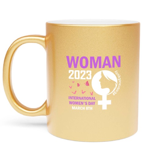 International Women's Day 2023 Embrace Equity Metallic Mugs
