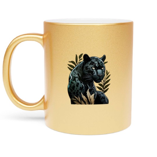 The power of the black panther Metallic Mugs