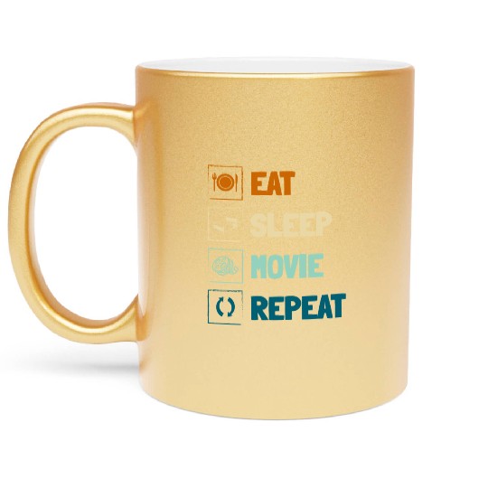 Cinema Screen Staff Movie Fan Metallic Mugs