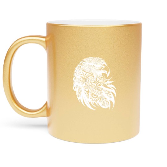 Tattoo Eagle Tribal Style Metallic Mugs