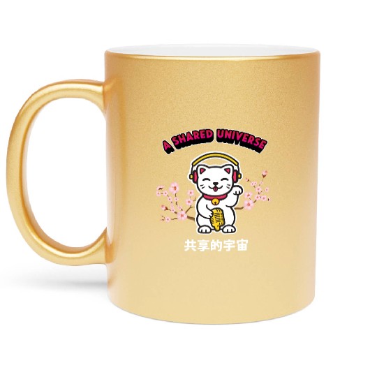 A Shared Universe Lucky Cat Metallic Mugs