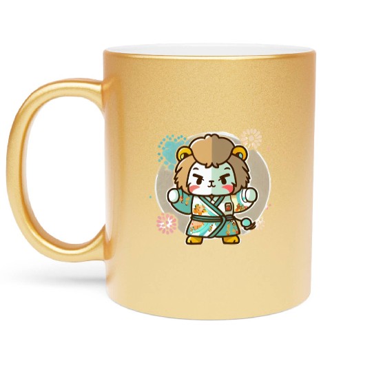 Lion kimono Metallic Mugs