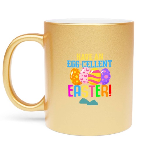 Easter Colorful Egg Dye Rabbit Egg Hunt Metallic Mugs