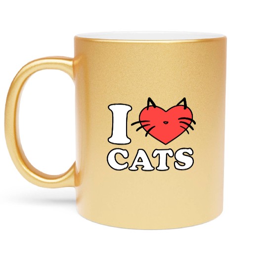 i love cats Metallic Mugs