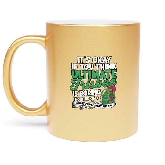 Ultimate Frisbee Importanter Disc Golf Ultimate Metallic Mugs