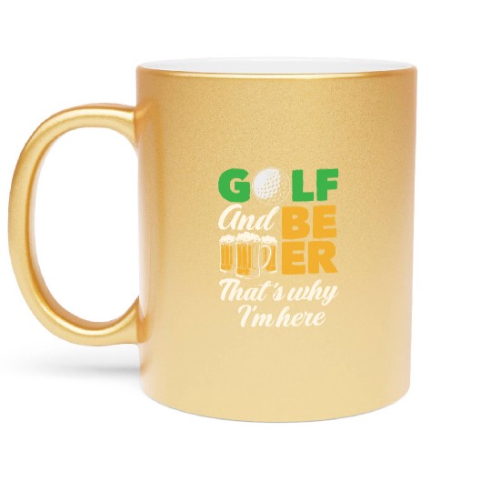 Golf Beer Metallic Mugs
