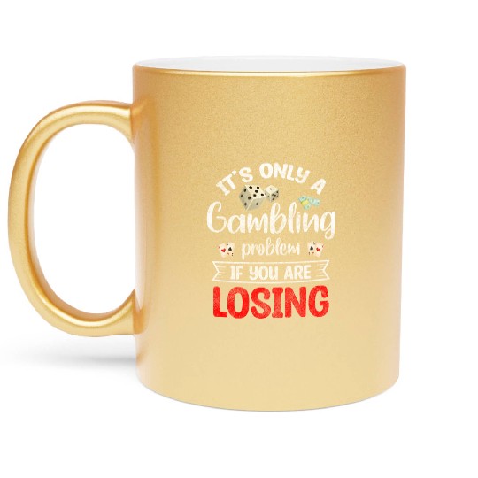 Cards Blackjack Spades Metallic Mugs